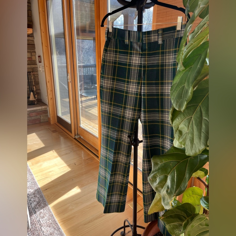 Vintage bottom plaid pants women’s 4